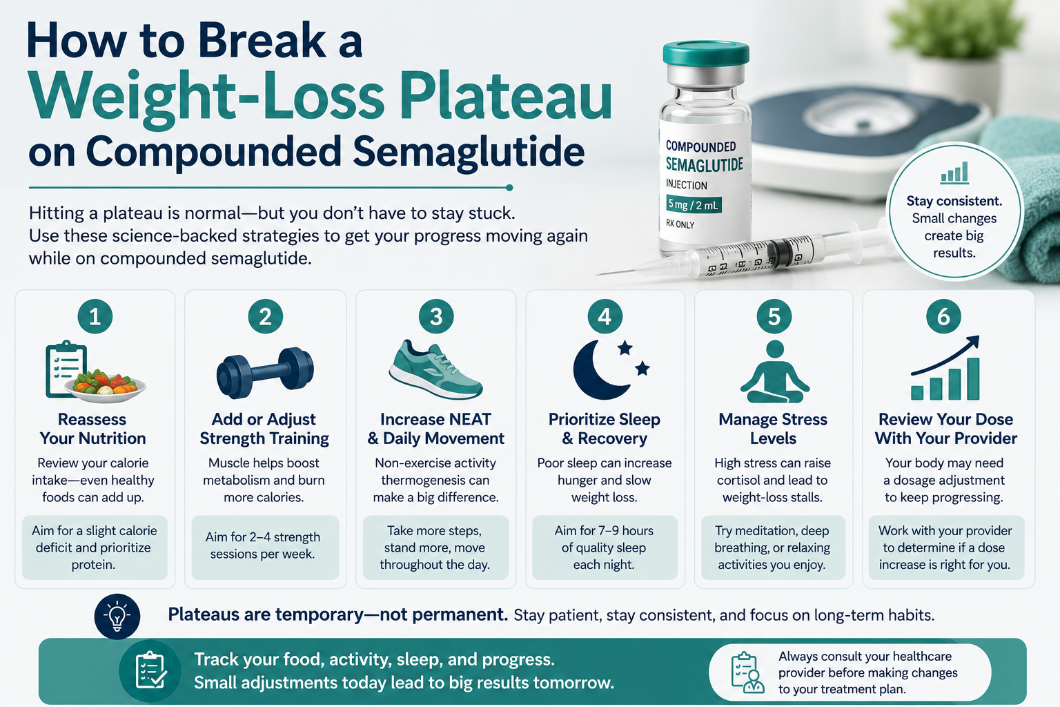 How to Break a Weight-Loss Plateau on Compounded Semaglutide