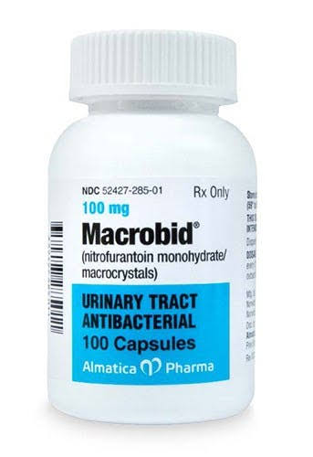 Nitrofurantoin Bottle — prescription drug image