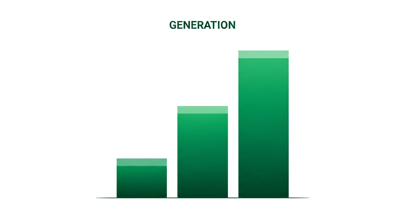 Illustration showing each generation of weight medication adding another pathway