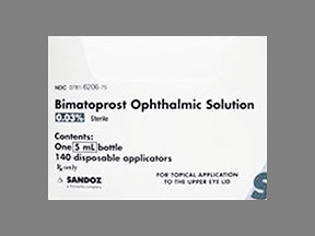 Bimatoprost Bottle — prescription drug image