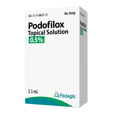 Podofilox Bottle — prescription drug image